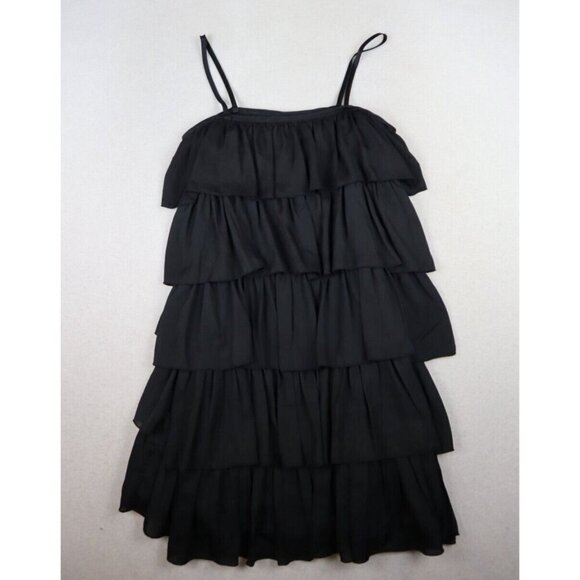 ERIN FETHERSTON FOR TARGET - WOMEN'S BLACK RUFFLE LAYERED DRESS - SIZE 7 - Picture 1 of 7